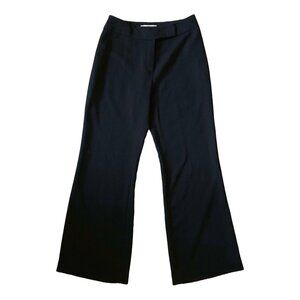 Garfield & Marks Petite Straight Leg Bootcut Ribbed Dress Pant in Black US 4P